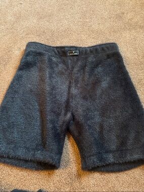 Gym shark Whitney Simmons Black Fuzzy Knit Shorts